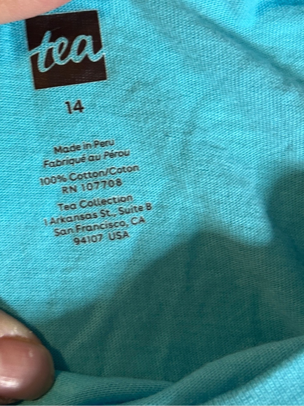Tea Collection Turquoise Octopus Graphic Tee with Pink Accents - Picture 3 of 3